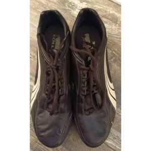 Puma Cell Mens Tennis Shoes Brown and Tan Size 11 Low Profile "Power Brake"